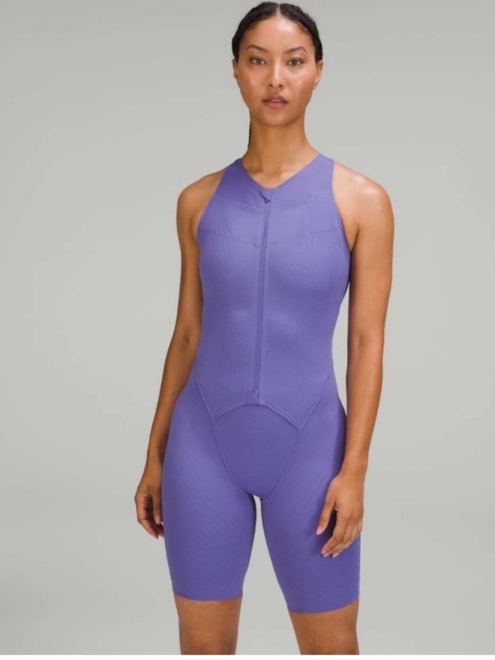 lululemon athletica Violet Sleeveless Zip-Front Performance One-Piece